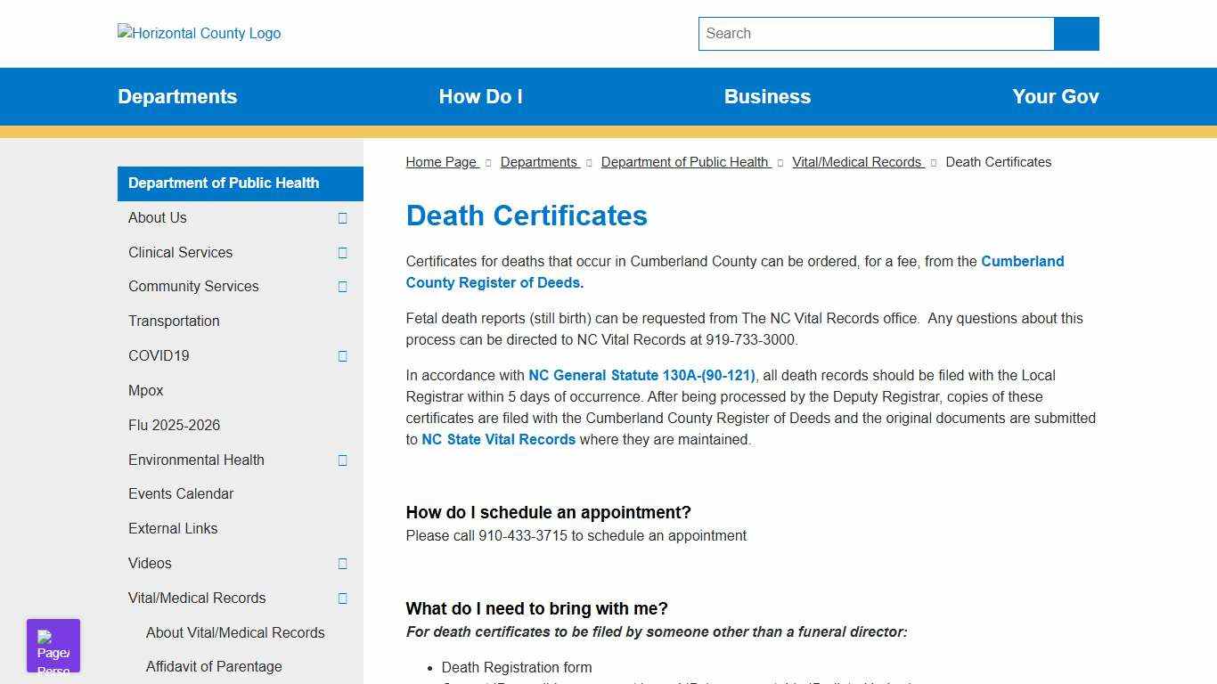 Death Certificates
