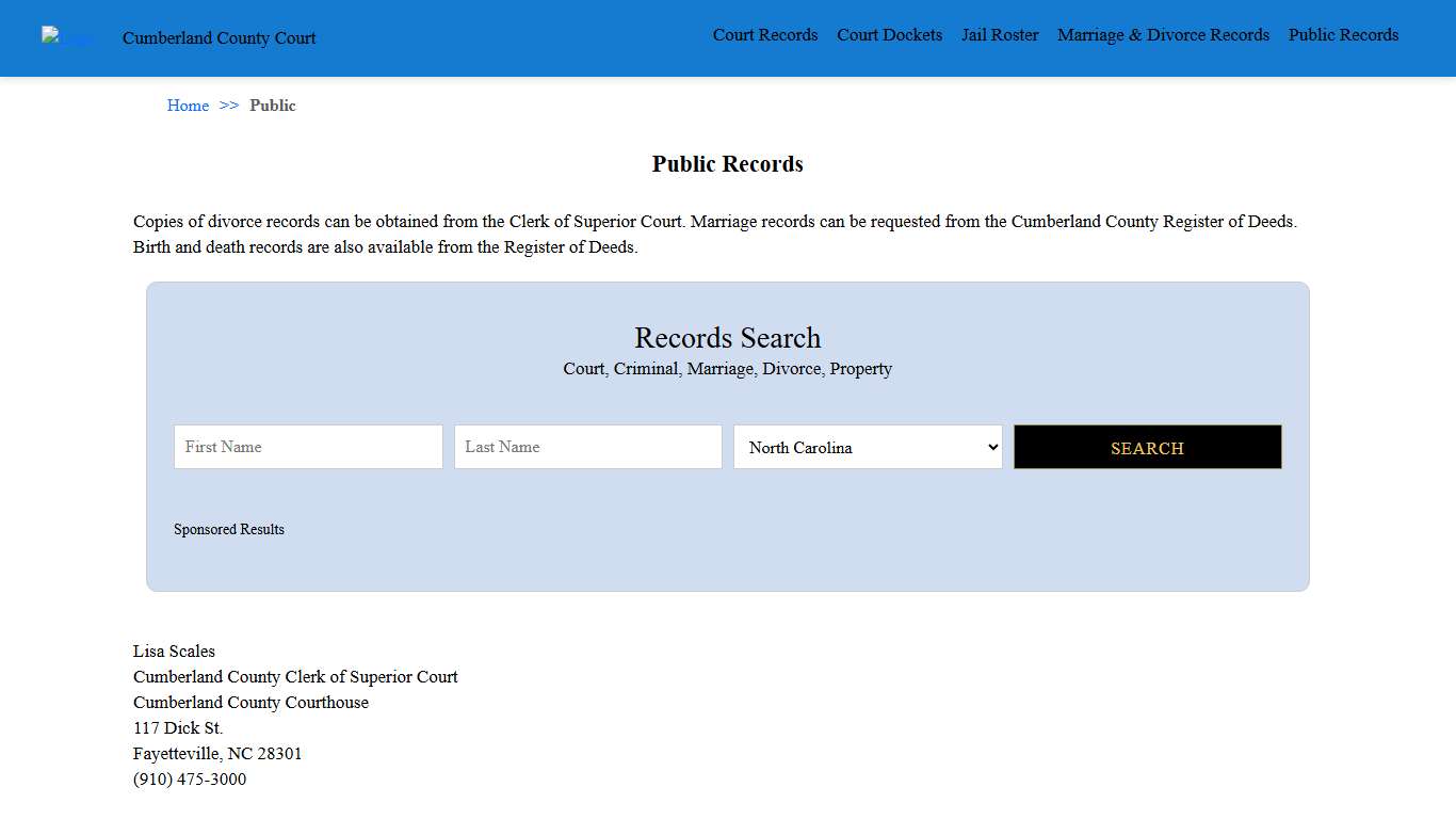 Public Records Cumberland County Court